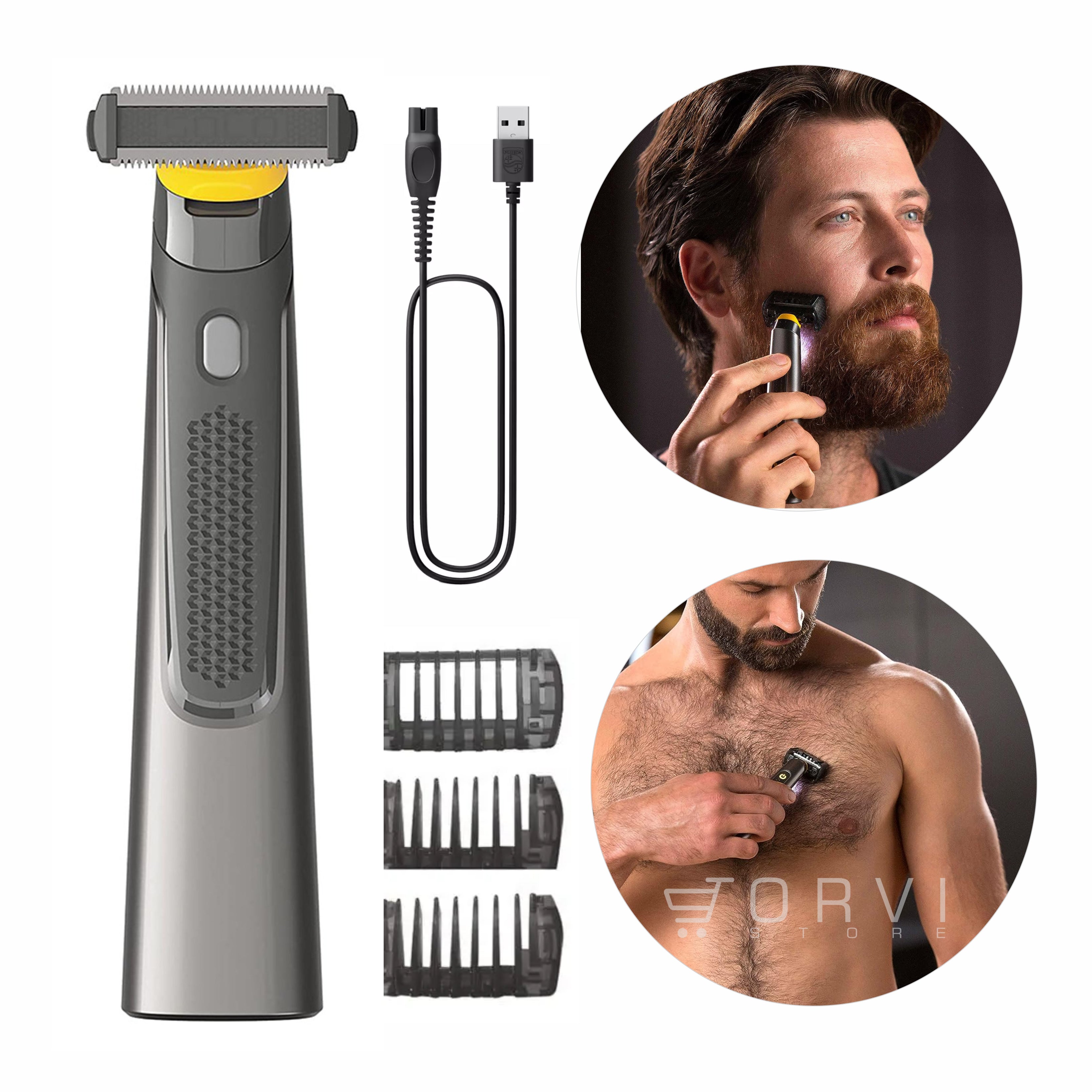 Maquina Afeitadora Micro Trimmer Recargable Barba Cuerpo JORVI STORE