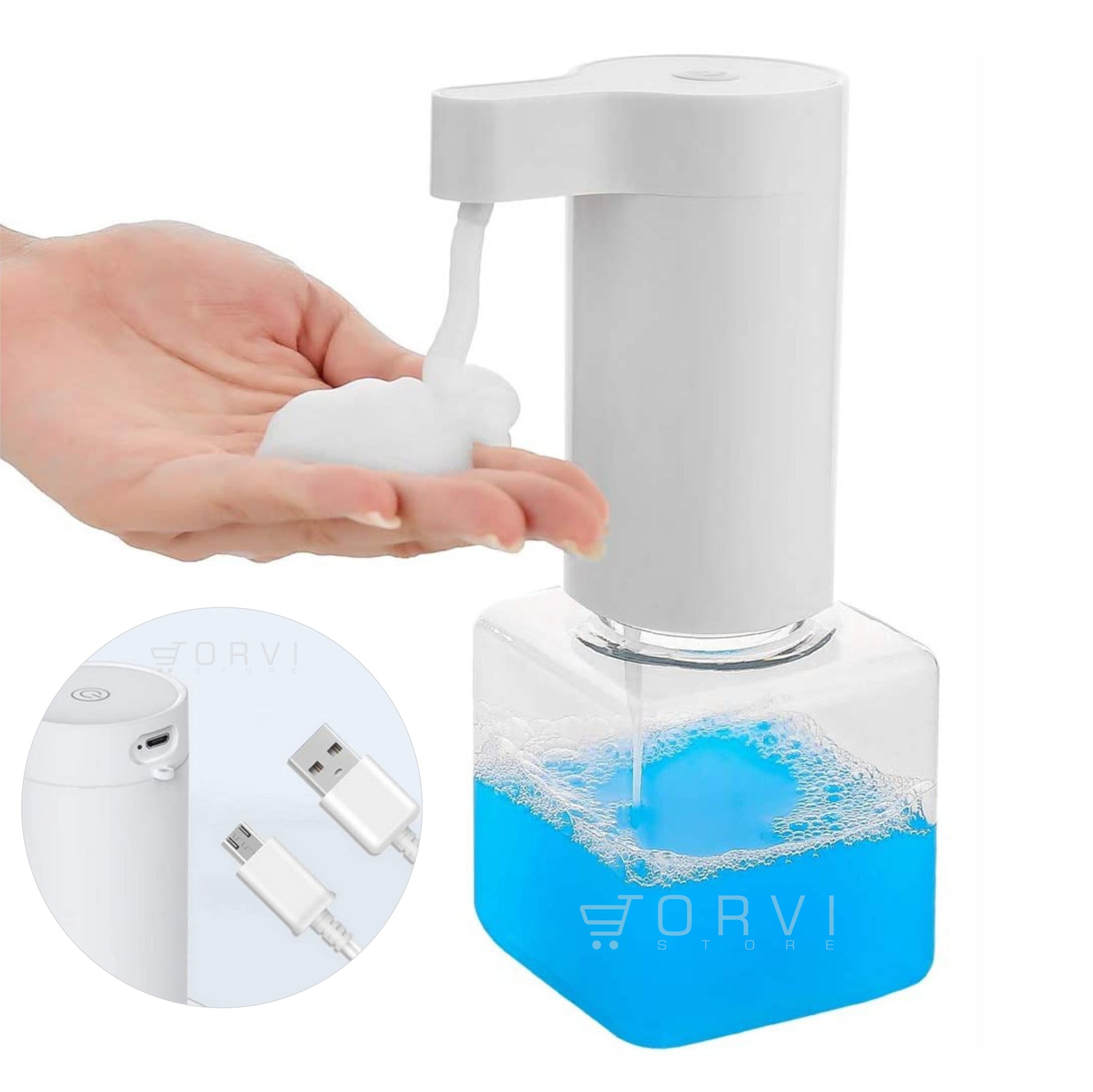 Dispensador De Jabón Liquido Recargable Sensor Espuma