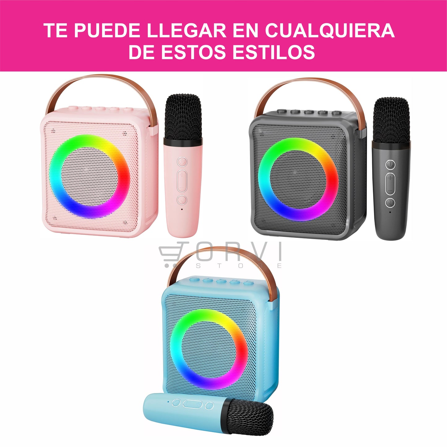 Kit Karaoke Micrófono Niños Recargable Kids Bluetooth