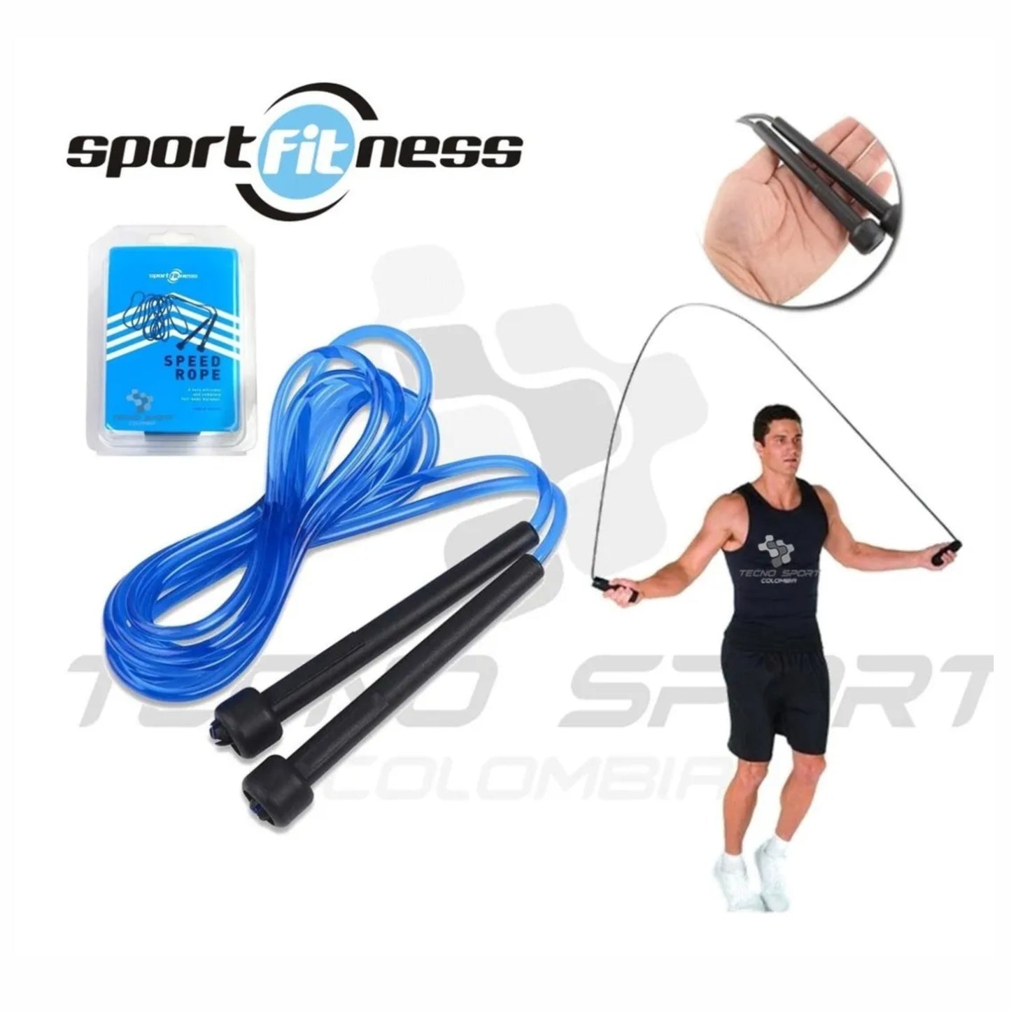 Lazo Para Saltar 5mm x 2.8 m Cuerda Sportfitness Ejercicio Cardio