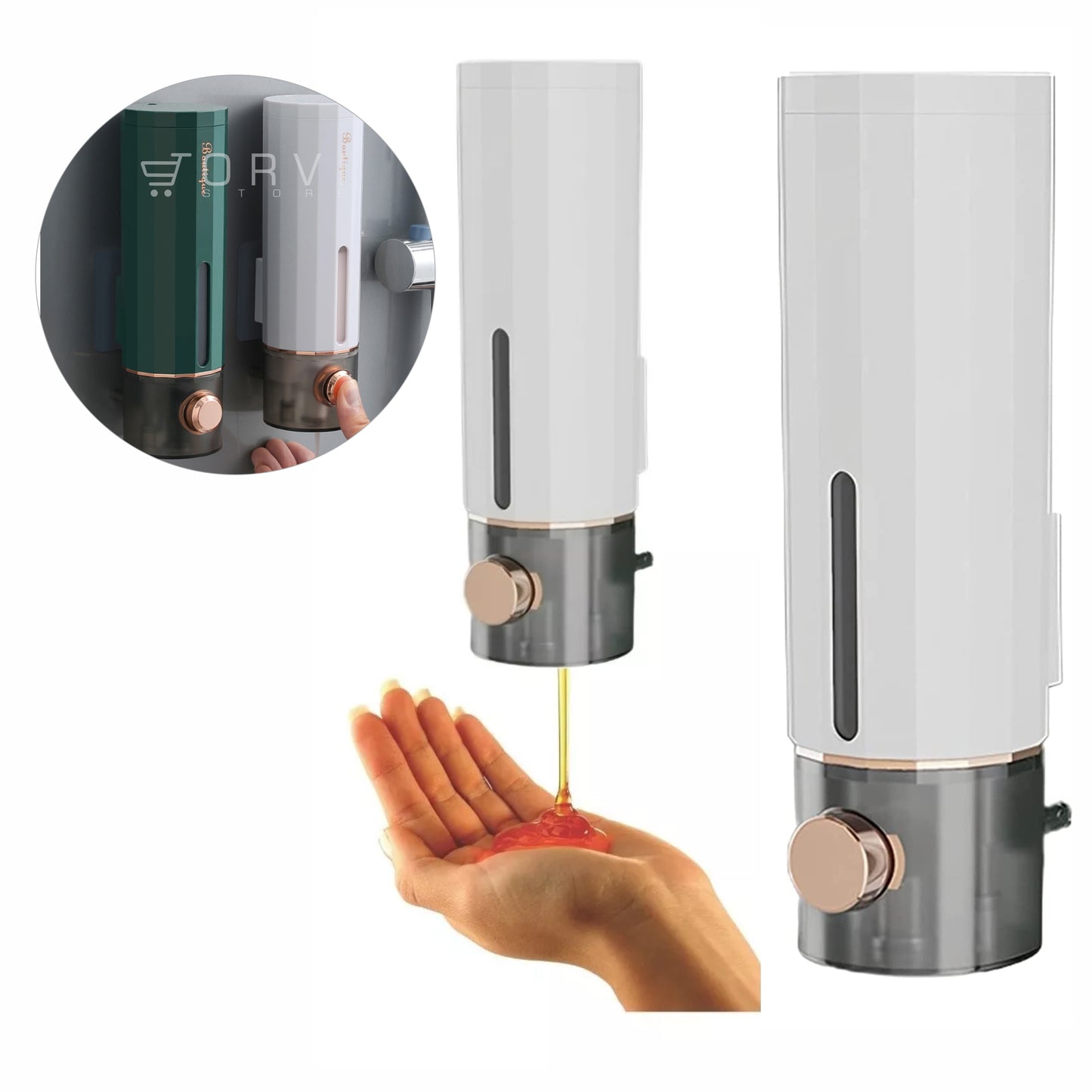 Dispensador De Jabon Liquido Y Gel Para Pared 600 Ml Soap Dispenser