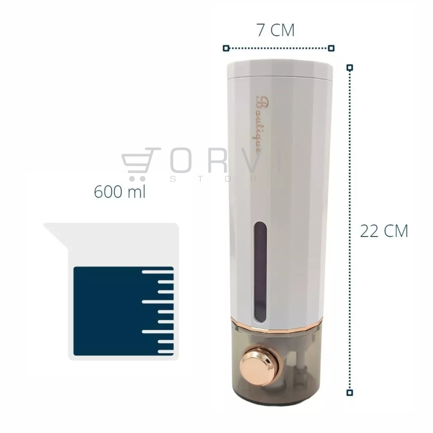 Dispensador De Jabon Liquido Y Gel Para Pared 600 Ml Soap Dispenser