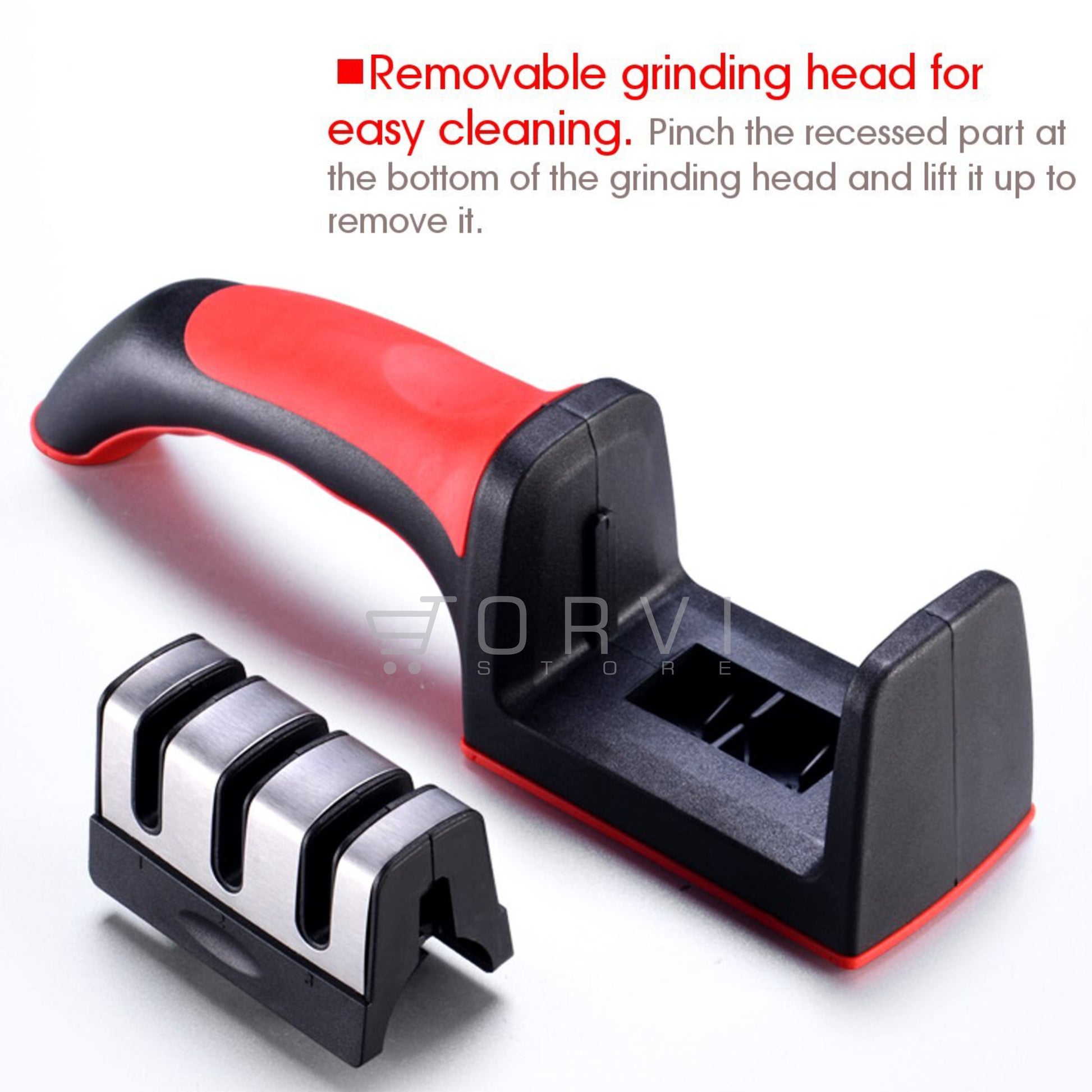 Afilador Cuchillo Ergonomico Acero Inoxidable Sharpener – Tu